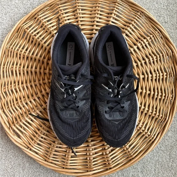 Hoka Men's Black White Gaviota 4 Stability Everyday Running Sneakers Size 8.5 - Picture 3 of 10